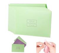 OHREN 10 lingettes réutilisables, Nettoyantes pour Bijoux, Polish pour Argent Or, Polissage et Entretien, pour Brillance, Contre Le ternissement, Non Toxiques, nettoyant argenterie