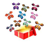 OHREN 10 Pièces Papillon Magique Jouet Volant Magic Flying Butterfly Carte Surprise Cadeau pour Anniversaire, Mariage (Couleur Aléatoire)