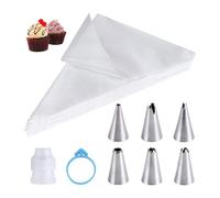 OHREN 100 Sacs à Pâtisserie Jetables pour Gâteaux et Biscuits, Accessoires de Décoration de Gâteaux