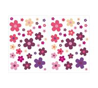 OHREN 2 pièces Adhésifs Hippie,Imperméable,Multi-Taille,Auto-adhésif Coloré Fleur Graffiti,pour Voiture Personnalisé,Stickers Muraux,Moto,Vélo Décor,Parfait VW Bulli California (Multicolore)