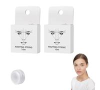 OHREN 2 pièces Fil Pré-encré Microblading Cartographie Sourcil,Outil de Mesure de Positionnement,Pour le Tatouage Semi-permanent et Sourcils Maquillage Semi-permanent (blanc)