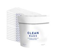 OHREN 20 sacs poubelle écologiques pour voiture, grande capacité, sac étanche et propre avec bande adhésive résistante, facile à transporter, idéal pour voiture, bureau et maison