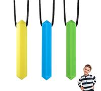 OHREN 3 pièces Collier à Macher en Silicone,Silicone Jouet à Mâcher pour garçons et Filles,Collier a Macher Enfant pour Les Enfants souffrant de poussées dentaires