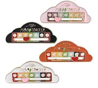 OHREN 4 PCS Broche Social Battery, Pins Amusants pour Humeur Sociale, 7 Jours d'Humeur Interactive, Badges Anti-Stress pour Santé Mentale (noir, blanc, rose et orange)