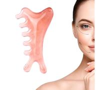 OHREN Peigne en jade naturel, Outil de massage Gua Sha, Yoga du cuir chevelu et du corps, Nouveau design 4-en-1, Conseil Guasha fait main pour SPA et acupuncture, pour les pieds, les bras et le visage