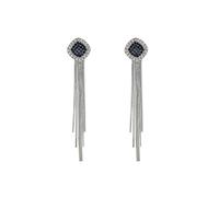 Ohrhänger Aus Sterlingsilber Für Damen Lange Kristallblumen-Quasten-Tropfen-Ohrringe für Frauen und Mädchen, Zirkonia, länzende Rose, Kamelie, Fransenkette, Herren Diamantohrstecker, Einheitsgröße