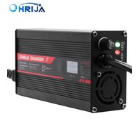 OHRIJA 14.6V 10A OLED chargeur d'affichage boîtier en aluminium intelligent convient pour 4S 12.8V LiFePO4 batterie OLED affichage chargeur rapide 12V XT90