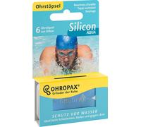 OHROPAX Aqua Lot de 6 bouchons d'oreilles anti-eau pour la natation, le bain ou la douche - Bouchons pré-auriculaires en silicone malléable - Convient à toutes les oreilles - Indice d'isolation