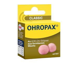 OHROPAX Bouchons d'oreille classiques - Bouchons d'oreille pour protéger contre le bruit, l'humidité et le vent - En cire malléable douce - Confortables et adaptés à toutes les oreilles - Valeur