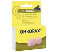 OHROPAX Classic Lot de 20 bouchons d'oreille pour protéger contre le bruit, l'humidité et le vent - En cire malléable et souple - Confortables et adaptés à toutes les oreilles - Indice d'isolation
