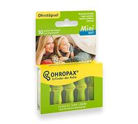 Ohropax Lot de 10 bouchons d'oreille Mini Soft Forme anatomique pour le petit canal auditif et pour les enfants en mousse pour se détendre et dormir