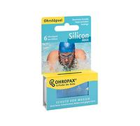 Ohropax Lot de 6 bouchons d'oreille étanches en silicone doux pour la peau pour la natation