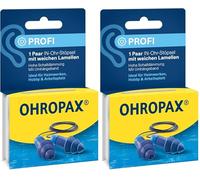 OHROPAX Paire de bouchons d'oreilles professionnels - Protection auditive à lamelles douces - Indice d'isolation acoustique SNR 29 dB - Protection contre le bruit en cas de brèves agressions sonores