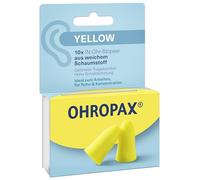 OHROPAX Yellow - Lot de 10 bouchons d'oreille en mousse souple - Confortables même en cas d'utilisation prolongée - Indice d'isolation acoustique SNR 35 dB - Idéal pour travailler, se reposer et se