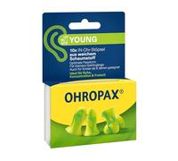 OHROPAX Young Lot de 10 bouchons d'oreilles en mousse souple pour oreilles avec petits conduits auditifs - Indice d'isolation acoustique SNR 35 dB - Idéal pour le calme, la concentration et les