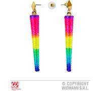 Ohrringe Costumeaccessoire bunt 8cm