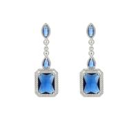 Ohrringe Palme Silber Super Flash-Edelstein-Temperament-Ohrringe Leichte Abend-lange Persönlichkeits-Ohrringe Ohrringe Holz Schwarz (A, 4.2CM)