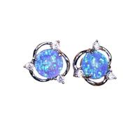 Ohrringe Rot Stecker 2025 Modischer Brauthochzeitsschmuck und leichte Ohrringe Französisches Temperament Damenohrringe Blaue Augen Ohrringe (B, One Size)