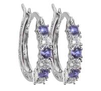 Ohrringe V Silber für Frauen, Geburtstage, Hochzeiten, Weihnachten, Valentinstag, Brautschmuck für, schöne Schmuckaccessoires, schillernder Schmuck Damen Schmuck Ohrringe (Purple, 1.85x0.3cm)