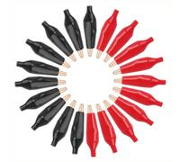 Ohsilv 20 Pièces de Pinces Crocodiles Électriques en Cuivre, Couvercle Isolé Souple, Pince de Test Électrique, Pince Crocodile, Pinces de Test Électriques