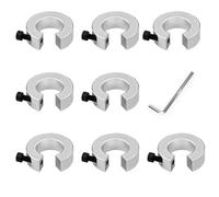 Ohsilv 8 Pièces SBR20 Colliers D'Arrêt de Rail Linéaire Anneaux de Fixation de Limite D'Arbre en Alliage D'Aluminium avec Clé, Colliers D'Arrêt D'Arbre de Rail Linéaire