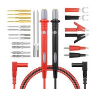 Ohsilv Kit de Fils de Test Multimètre 22 Pièces, Fils de Test pour Sonde Arrière, Sondes Multimètre, Fils de Test avec Pinces Crocodiles, Sondes