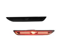 OHSQUQBJ Feux de position latéraux for pare-chocs avant et arrière, 2 pièces, LED, 2015 - 2018, compatibles avec les feux latéraux de garde-boue Mustang(Black and Red)