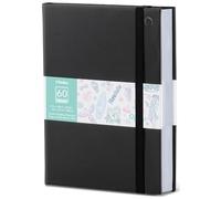 Ohuhu Carnet de Dessin A5 - Recto-Verso Sans Saignement, Papier Lisse 150 g/m², 60 Feuilles/120 Pages, Reliure Rigide en PU, pour Marqueurs Alcool, Idéal pour Dessin, Écriture, Artistes