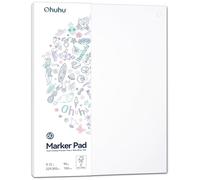 Ohuhu Carnet de Dessin - Recto-Verso Sans Saignement, 120 Pages (60 Feuilles) Papier 150 g/m², Grand Format 23×30 cm (9×12"), Reliés par Collage, Idéal pour pour Marqueurs à Alcool & Aquarelle