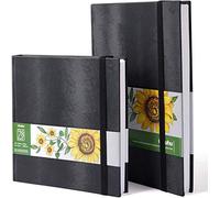 Ohuhu Lot de 2 Carnet à Dessin - 78 Feuilles/156 Pages - 200 g/m² - Bloc Marqueurs Alcool avec Couverture Rigide, Papier Sans Acide, pour Dessiner et Réaliser des Croquis, A4 & 21x21cm