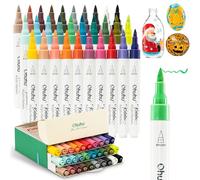 Ohuhu Marqueurs Acrylique Pointe Brosse 30 Couleurs Grande Capacité