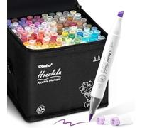 Ohuhu Marqueurs Alcool 104 Pinceau & Ciseau Set Art pour Croquis | Double Pointe Mélange Facile & Non Baveux Séchage Rapide pour Illustration Calligraphie & Croquis AP Certifié - Honolulu