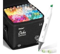Ohuhu Marqueurs Alcool 120 Ciseau & Fine Set Art pour Dessin Croquis
