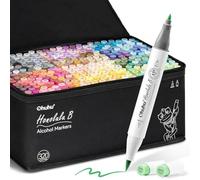Ohuhu Marqueurs Alcool 320 Couleurs Pinceau & Fine Set Croquis Art