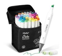 Ohuhu Marqueurs Alcool 40 Ciseau & Fine Set Art Rechargeable