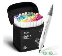 Ohuhu Marqueurs Alcool 48 Pinceau & Fine pour Croquis AP Certifié