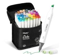 Ohuhu Marqueurs Alcool 60 Ciseau & Fine Set Art pour Dessin Croquis