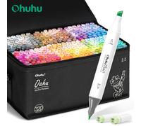 Ohuhu Oahu 320 couleurs marqueur stylo ensemble alcool Art marqueurs double pointe feutre stylo croquis dessin Graffiti Manga école Art fournitures Fine Chisel 320 CLR
