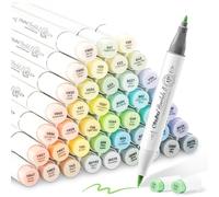 Ohuhu Pastel Marqueurs Alcool 48 Pinceau & Fine Set Blossoming