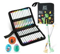 Ohuhu Stylos à peinture acrylique 24 couleurs, 1.5MM Brush Tips Acrylic Markers High Opacity Waterproof Lightfast for Rock Painting Easter Eggs Wood Glass Ceramic Canvas (en anglais)