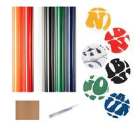 Ohuhu Vinyle de transfert thermique 3D, facile à couper et à transférer, bonne adhérence, tissu mousse thermocollant, vinyle pour Cricut - 6 couleurs 30,5 x 25,4 cm HTV pour bricolage, t-shirts