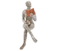 Ohulelks 2 Pièces Lecture Femmes Penseurs Statue Pulpe Lecture Femmes Figurine Moderne Art Abstrait Sculpture Lecture Femmes Sculpture