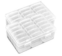 Ohulelks Boîte de Rangement pour Perles avec Couvercle à Charnière, Organisateur Portable en Forme de Rectangle