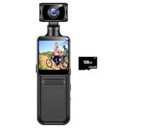 Ohulelks Caméra Corporelle 4G 2K avec Fonction Pivotante à 180° - Enregistreur Portable pour Cyclistes et Conducteurs, Mémoire de 128G