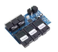 Ohulelks Convertisseur de Média Fibre Optique PCBA 100 M, 3 Connecteurs RJ45 vers 3 Connecteurs Optiques SC, Commutateur Ethernet 20 Km, 1 310 Nm/1 550 Nm, Ports 2 A et 1 B