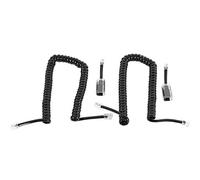 Ohulelks Cordon TéLéPhonique, Paquet de 2, Cordon Enroulé Noir, Cordon de Combiné TéLéPhonique / 1,1 Ft, Paquet de 2, Enrouleur Rotatif Noir, Accessoire de TéLéPhone Fixe