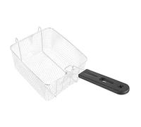 Ohulelks CréPine de Grillage de Rectangle de Panier de Friture d'acier Inoxydable avec la Longue PoignéE Faisant Frire L'Outil de Cuisson la Vaisselle de PréSentation de Nourriture
