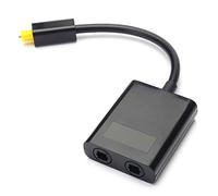 Ohulelks Double Port Optique Numérique Fibre Audio Adaptateur De Câble Séparateur 1 Entrée sur 2 Sorties