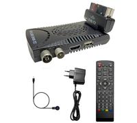 Ohulelks DVB-T2 Décodeur TV TV Full HD Digital avec 265 / HEVC Décodage EPG Fonctionnalité EU Adaptateur Power Set Top Box EU Plux