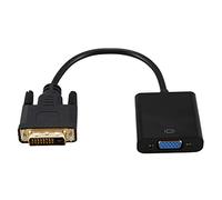 Ohulelks DVI vers VGA Cable Adaptateur 1080P DVI-D vers VGA 24 Cable + 1 25 Broches DVI Male vers 15 Broches VGA convertisseur Video pour Affichage PC